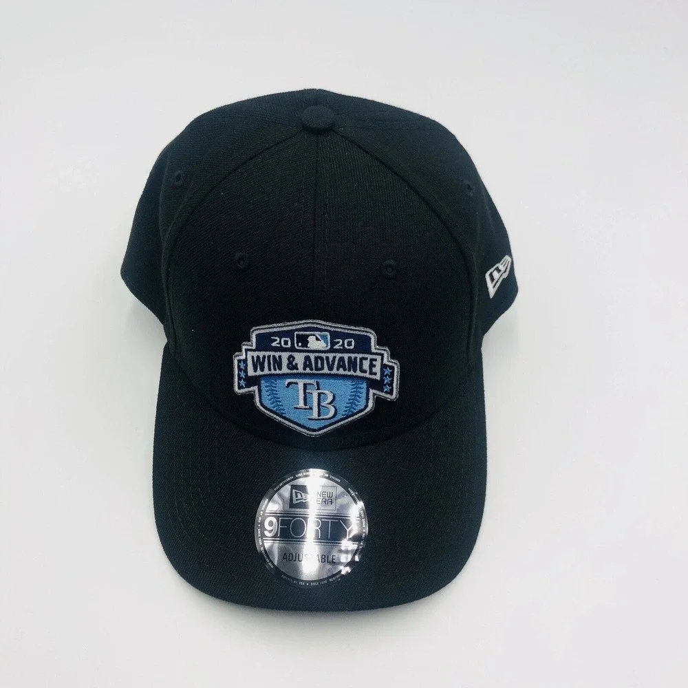 New Era 9FORTY Tampa Bay Rays 2020 Win & Advance Postseason Hat Black Adjustable